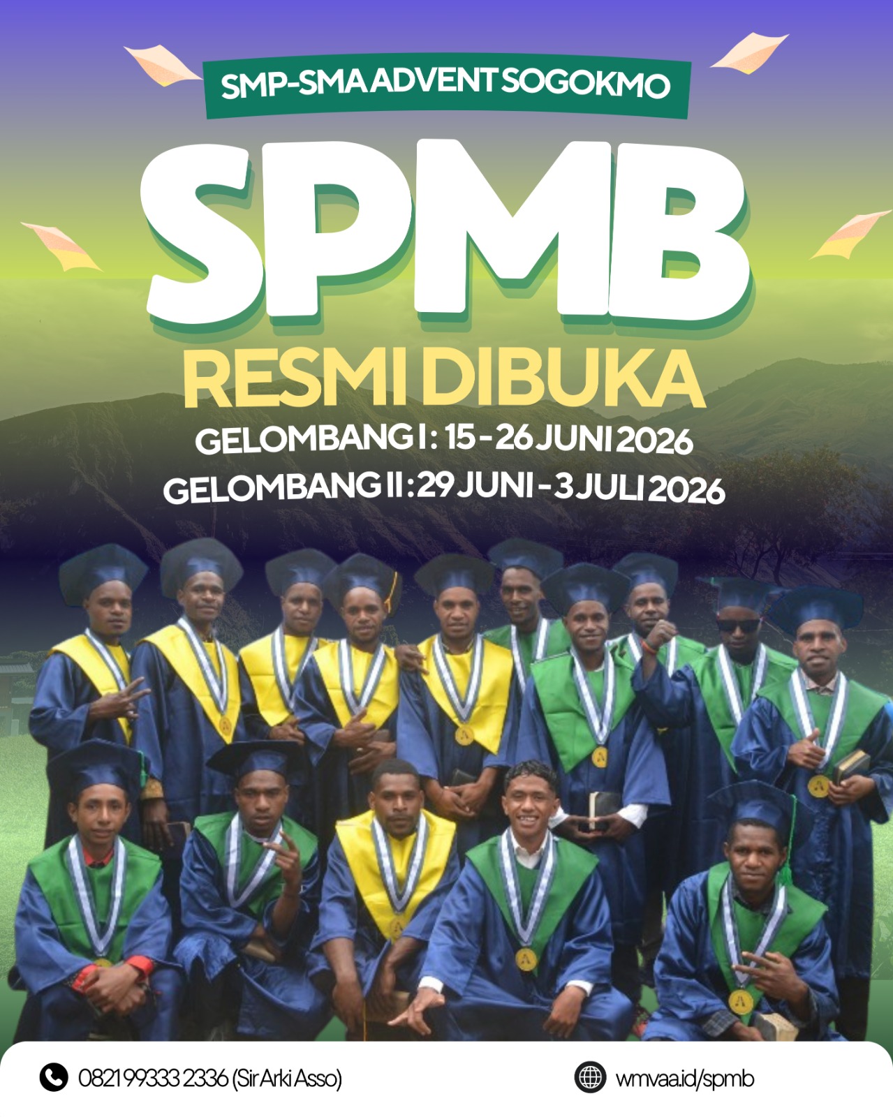 Pendaftaran Murid Baru SMP-SMA Advent Sogokmo Resmi Dibuka!
